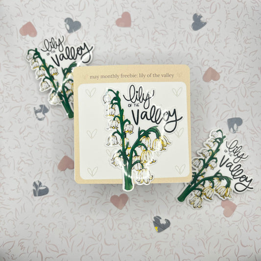 Lily of the Valley Die Cut Sticker (May Freebie)